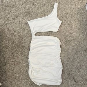 One shoulder mini dress with cut out